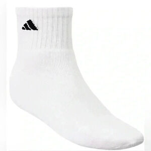New Adidas white toddler slip proof cotton blend athleisure light socks 4K-5K